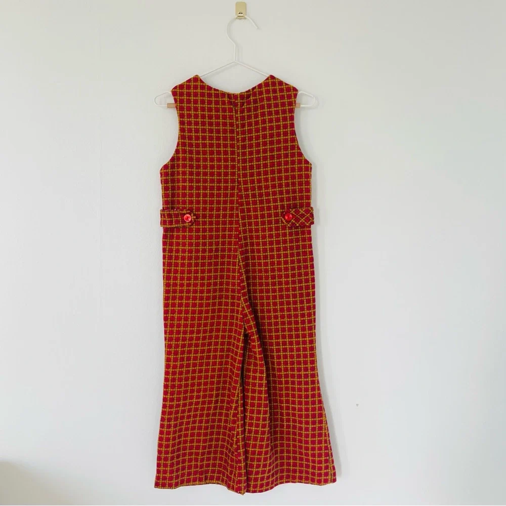 Vintage Plaid Corduroy Jumpsuit - Picture 3 of 3